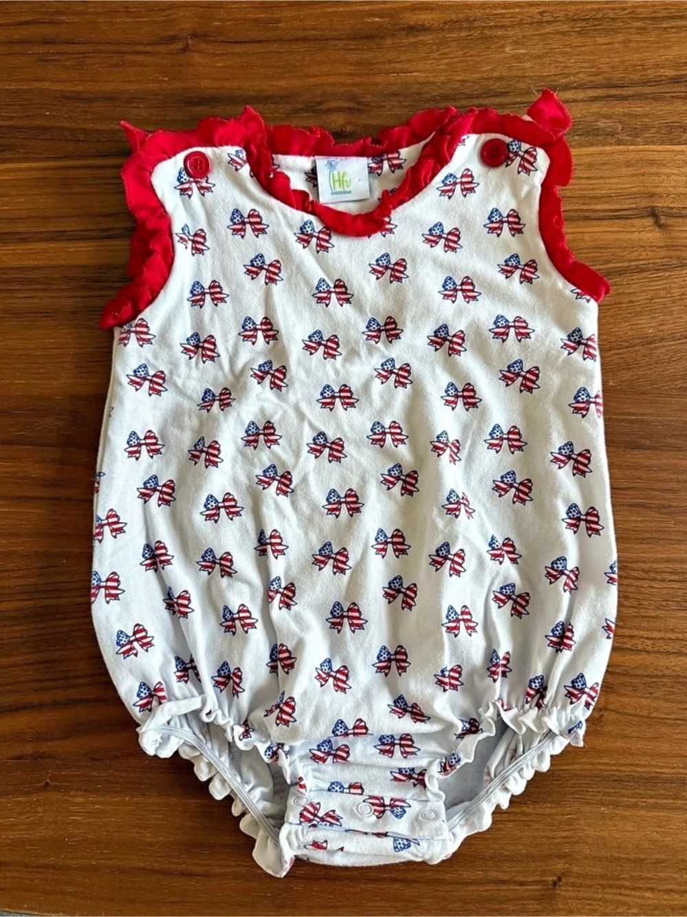 Huckleberry Hill 4th of July Bow Bubble - 18 Months (Like New!)